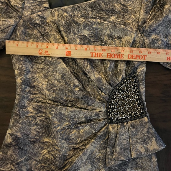 Rickie Freeman Teri Jon Special Occasion Dress Size:4 Tan/Bronze & side Beads - Picture 16 of 16